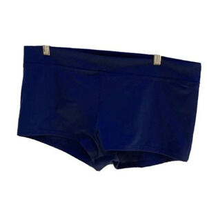 Tropical Escape Womens Size 14 Boyshort Swimsuit Swim Boy Short Bottoms Blue New